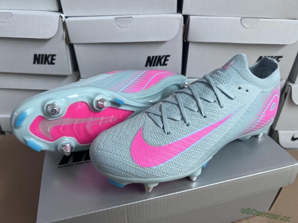 Men's Nike Air Zoom Mercurial Vapor 16 Elite SG Soft Ground Low-Tops Football Boots - Jade/Pink