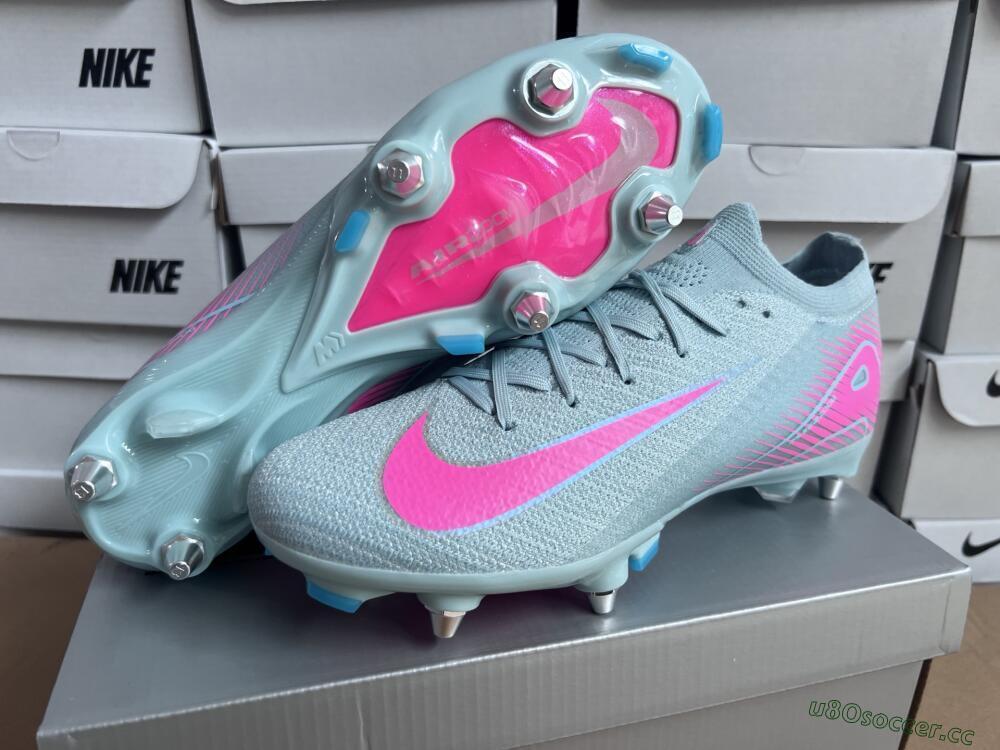 Men's Nike Air Zoom Mercurial Vapor 16 Elite SG Soft Ground Low-Tops Football Boots - Jade/Pink
