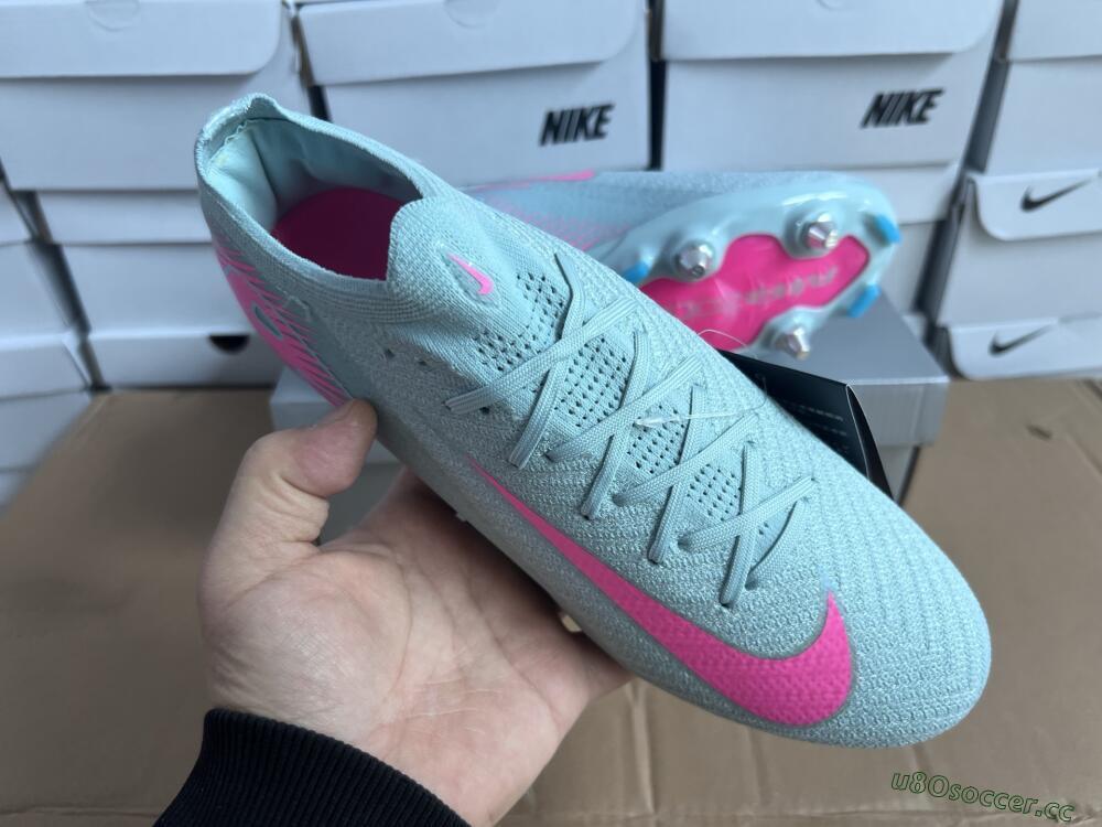 Men's Nike Air Zoom Mercurial Vapor 16 Elite SG Soft Ground Low-Tops Football Boots - Jade/Pink