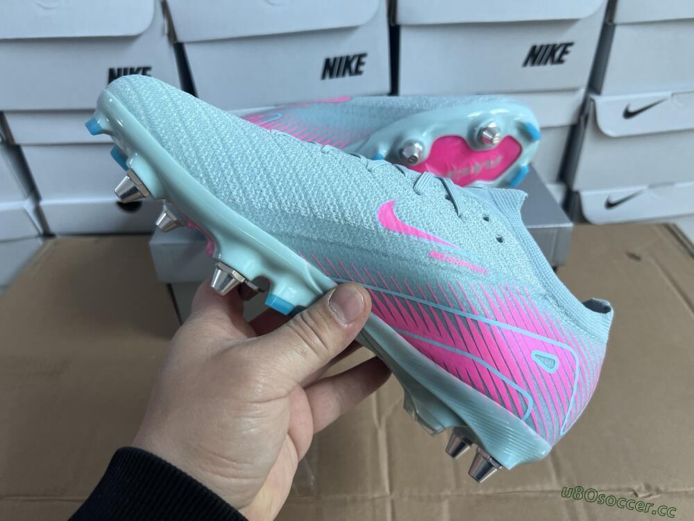 Men's Nike Air Zoom Mercurial Vapor 16 Elite SG Soft Ground Low-Tops Football Boots - Jade/Pink