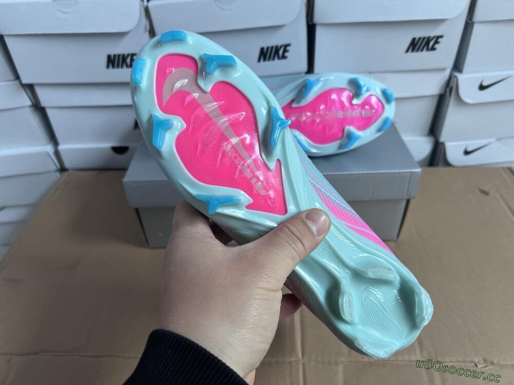 Men's Nike Air Zoom Mercurial Vapor 16 Elite FG Firm Ground Low-Tops Football Boots - Jade/Pink/Silver