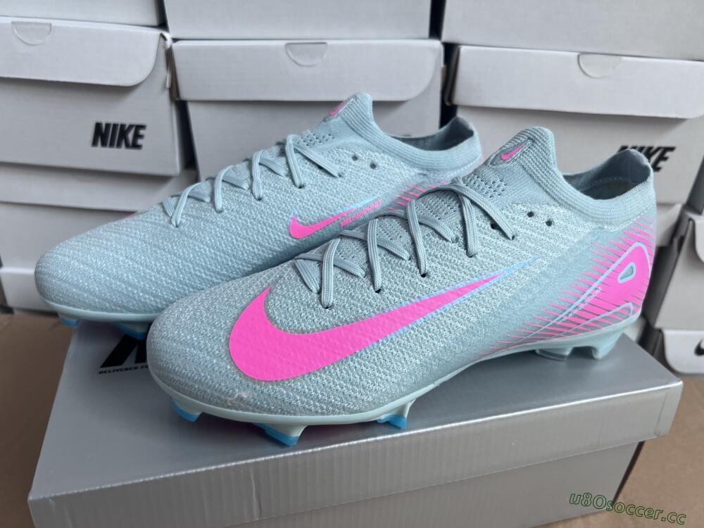 Men's Nike Air Zoom Mercurial Vapor 16 Elite FG Firm Ground Low-Tops Football Boots - Jade/Pink/Silver