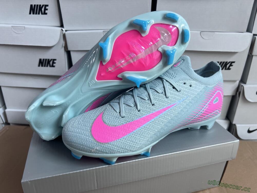 Men's Nike Air Zoom Mercurial Vapor 16 Elite FG Firm Ground Low-Tops Football Boots - Jade/Pink/Silver