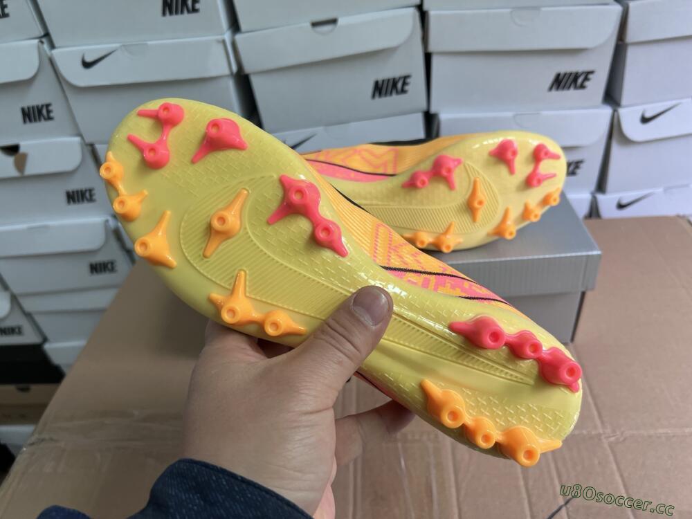 Unisex Nike Air Zoom Mercurial Superfly 10 Academy AG Artificial Grass High-Tops Football Boots - Yellow/Black/Red