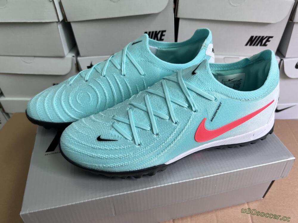 Unisex Nike Phantom Luna Elite TF Artificial Turf Low-Tops Football Shoes - Jade/Red/White