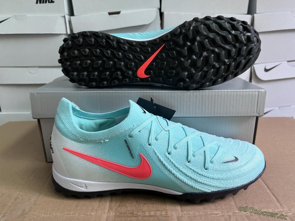 Unisex Nike Phantom Luna Elite TF Artificial Turf Low-Tops Football Shoes - Jade/Red/White