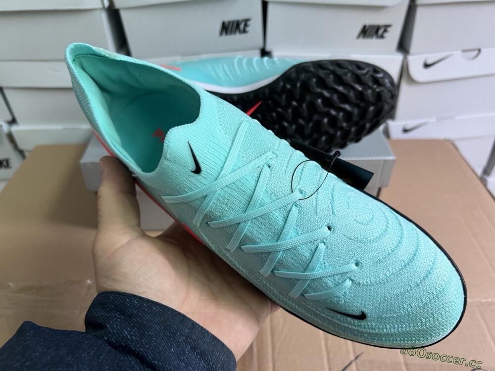 Unisex Nike Phantom Luna Elite TF Artificial Turf Low-Tops Football Shoes - Jade/Red/White