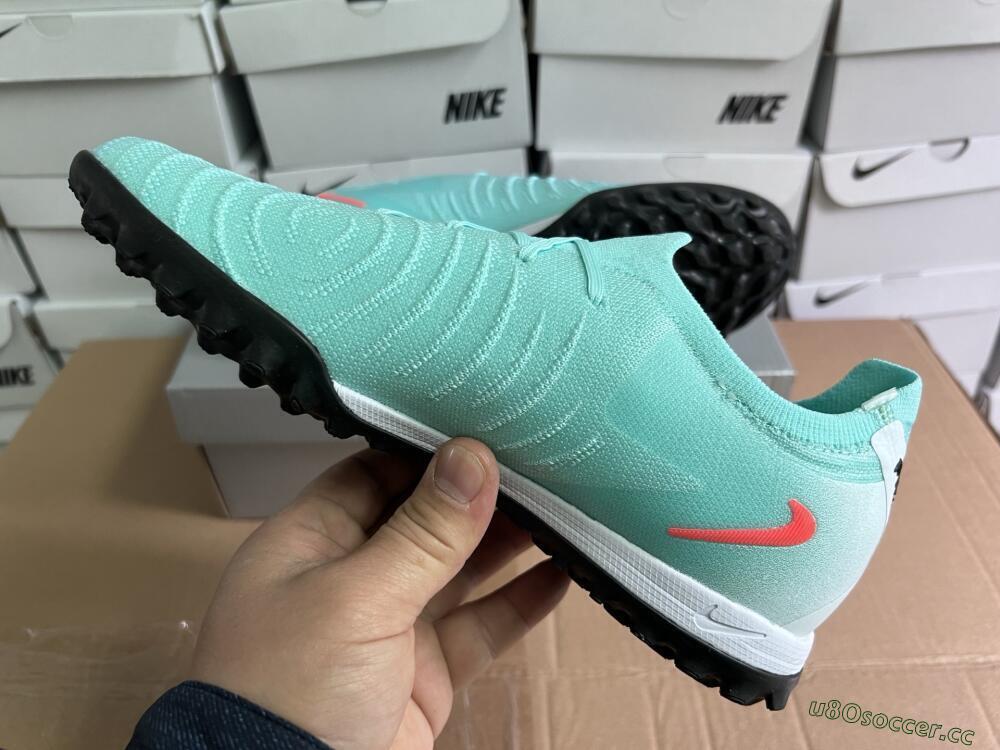 Unisex Nike Phantom Luna Elite TF Artificial Turf Low-Tops Football Shoes - Jade/Red/White