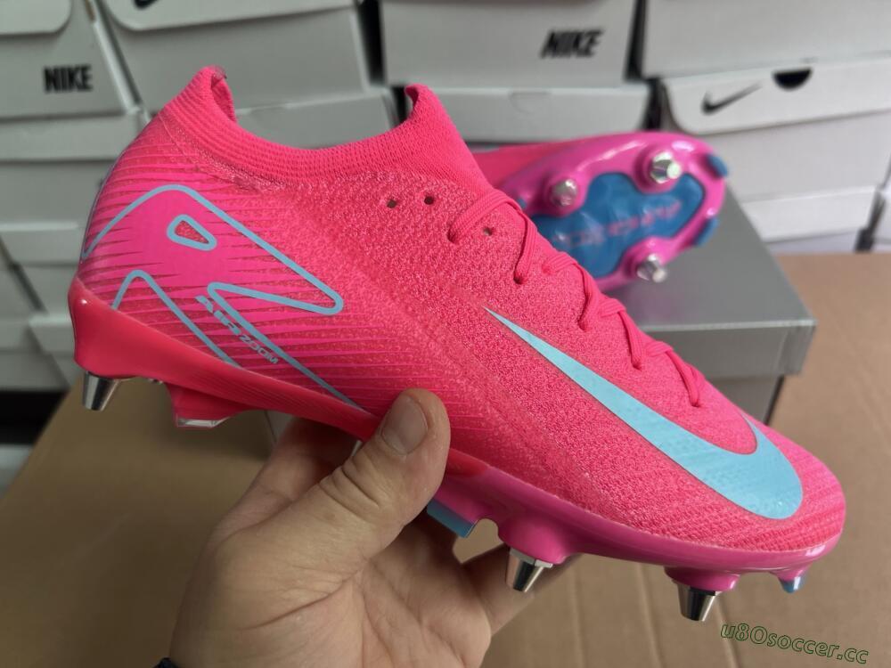 Men's Nike Air Zoom Mercurial Vapor 16 Elite SG Soft Ground Low-Tops Football Boots - Pink/Jade