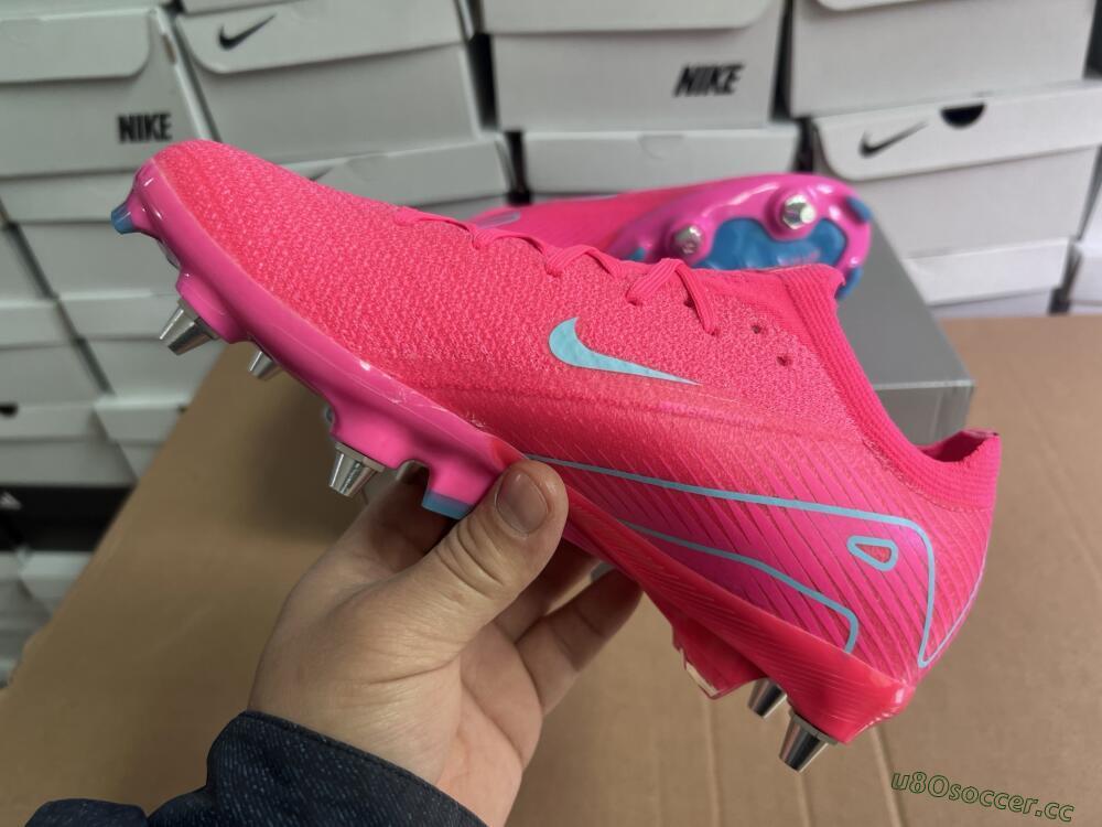 Men's Nike Air Zoom Mercurial Vapor 16 Elite SG Soft Ground Low-Tops Football Boots - Pink/Jade