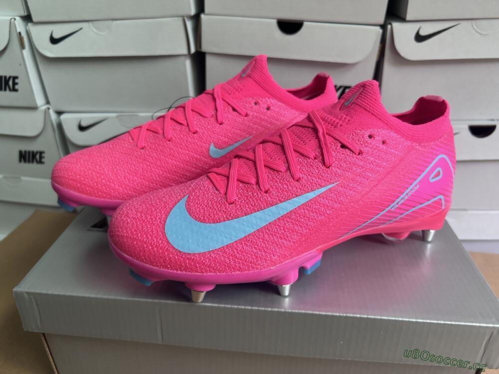 Men's Nike Air Zoom Mercurial Vapor 16 Elite SG Soft Ground Low-Tops Football Boots - Pink/Jade