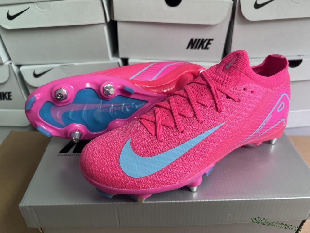 Men's Nike Air Zoom Mercurial Vapor 16 Elite SG Soft Ground Low-Tops Football Boots - Pink/Jade