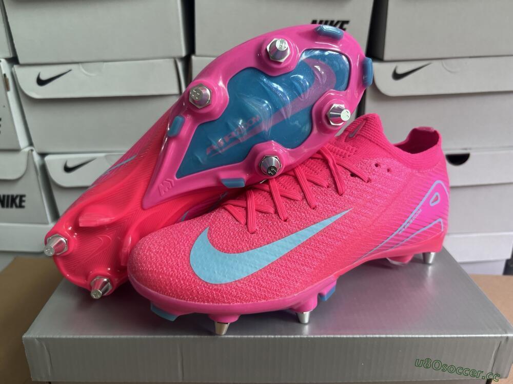 Men's Nike Air Zoom Mercurial Vapor 16 Elite SG Soft Ground Low-Tops Football Boots - Pink/Jade