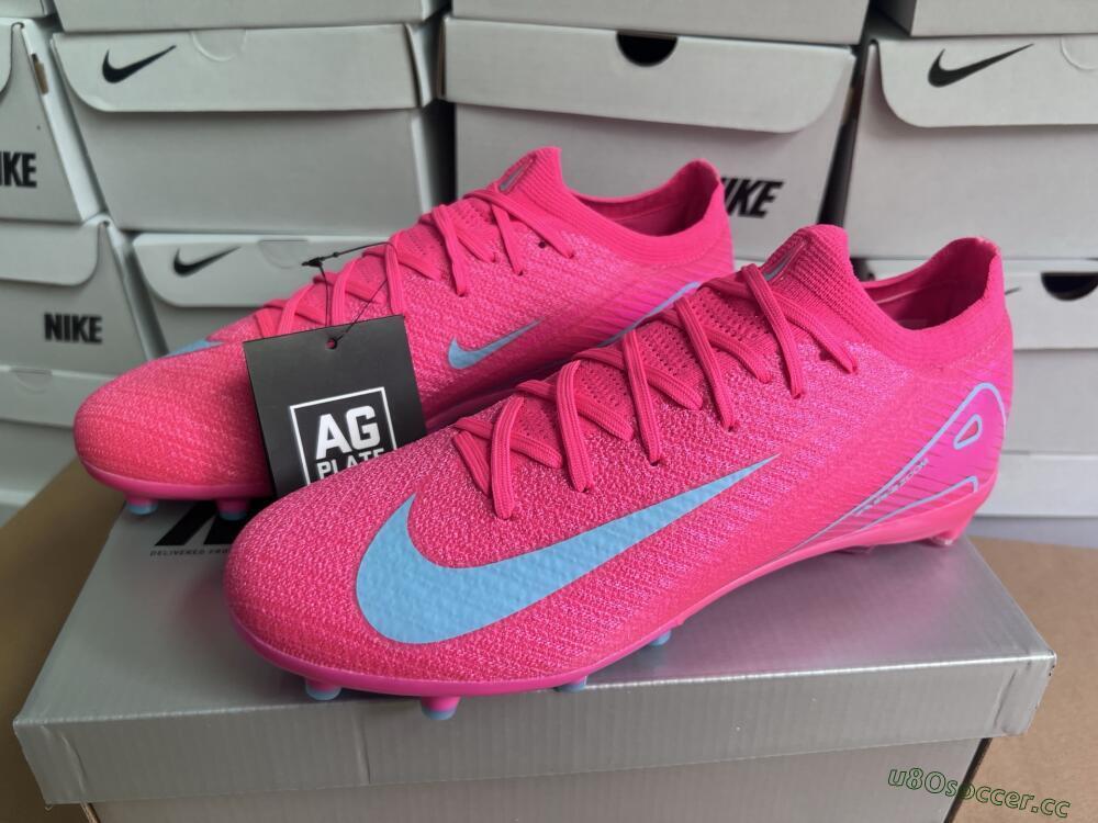 Unisex Nike Air Zoom Mercurial Vapor 16 Elite AG Artificial Grass Low-Tops Football Boots - Pink/Jade