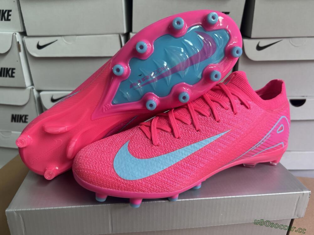 Unisex Nike Air Zoom Mercurial Vapor 16 Elite AG Artificial Grass Low-Tops Football Boots - Pink/Jade