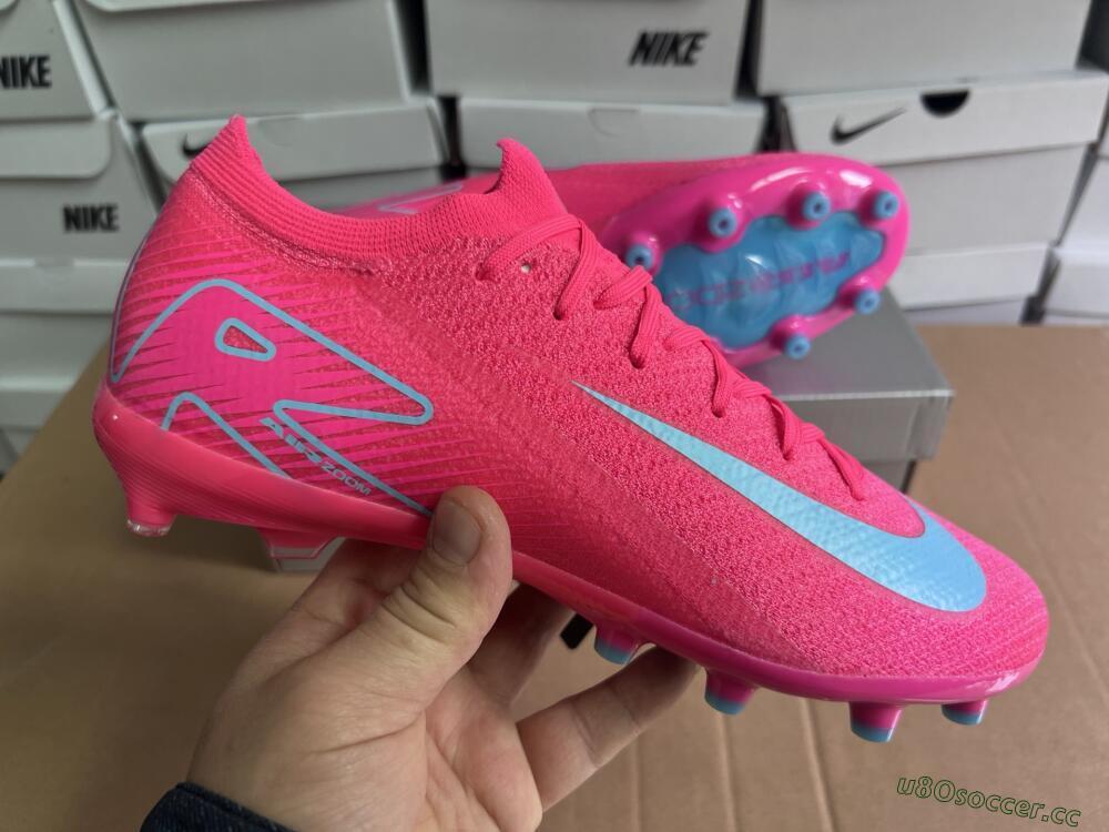 Unisex Nike Air Zoom Mercurial Vapor 16 Elite AG Artificial Grass Low-Tops Football Boots - Pink/Jade