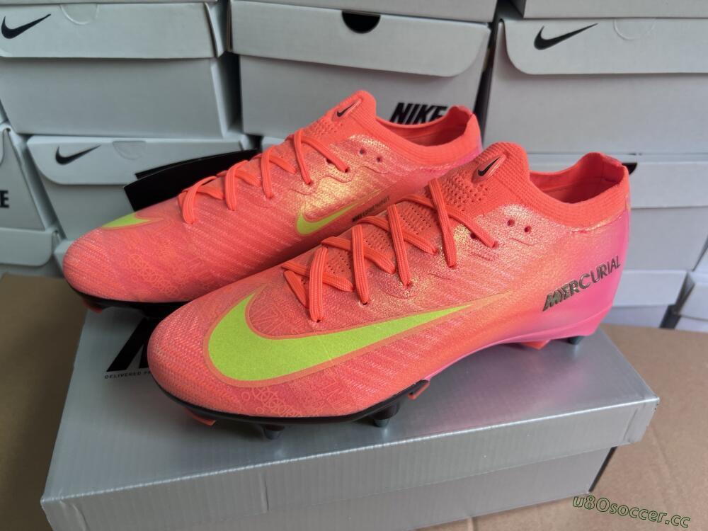 Men's Nike Air Zoom Mercurial Vapor 16 Elite SG Soft Ground Low-Tops Football Boots - Red/Yellow/Black