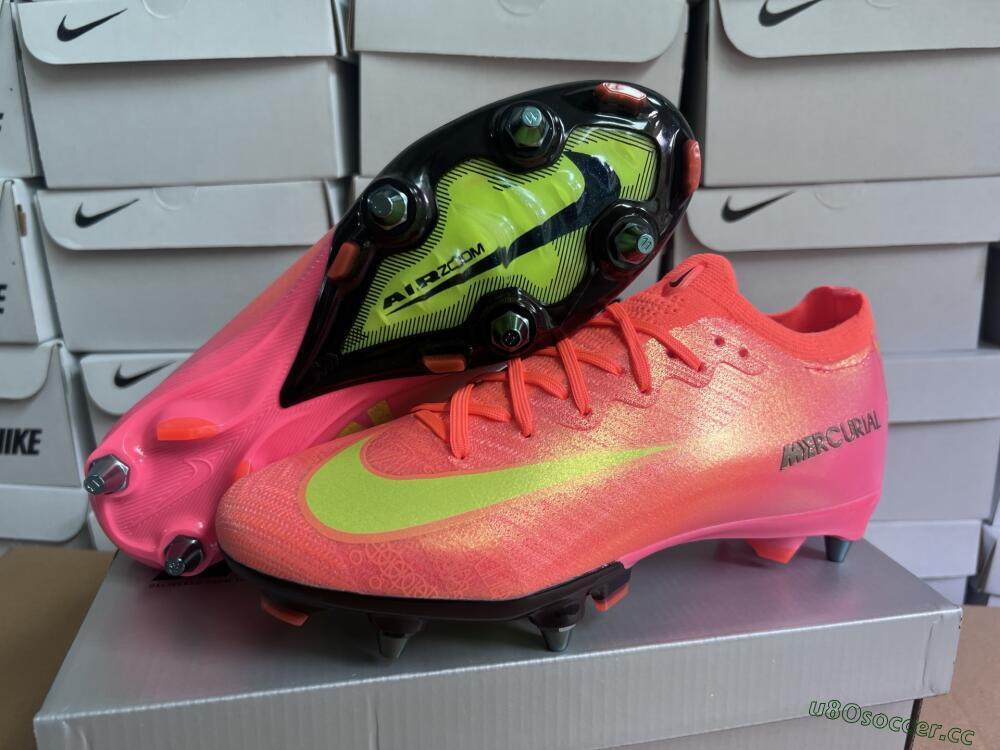 Men's Nike Air Zoom Mercurial Vapor 16 Elite SG Soft Ground Low-Tops Football Boots - Red/Yellow/Black