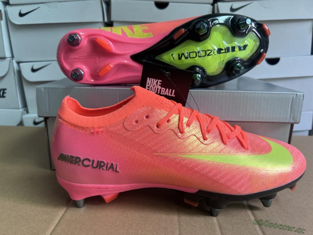 Men's Nike Air Zoom Mercurial Vapor 16 Elite SG Soft Ground Low-Tops Football Boots - Red/Yellow/Black
