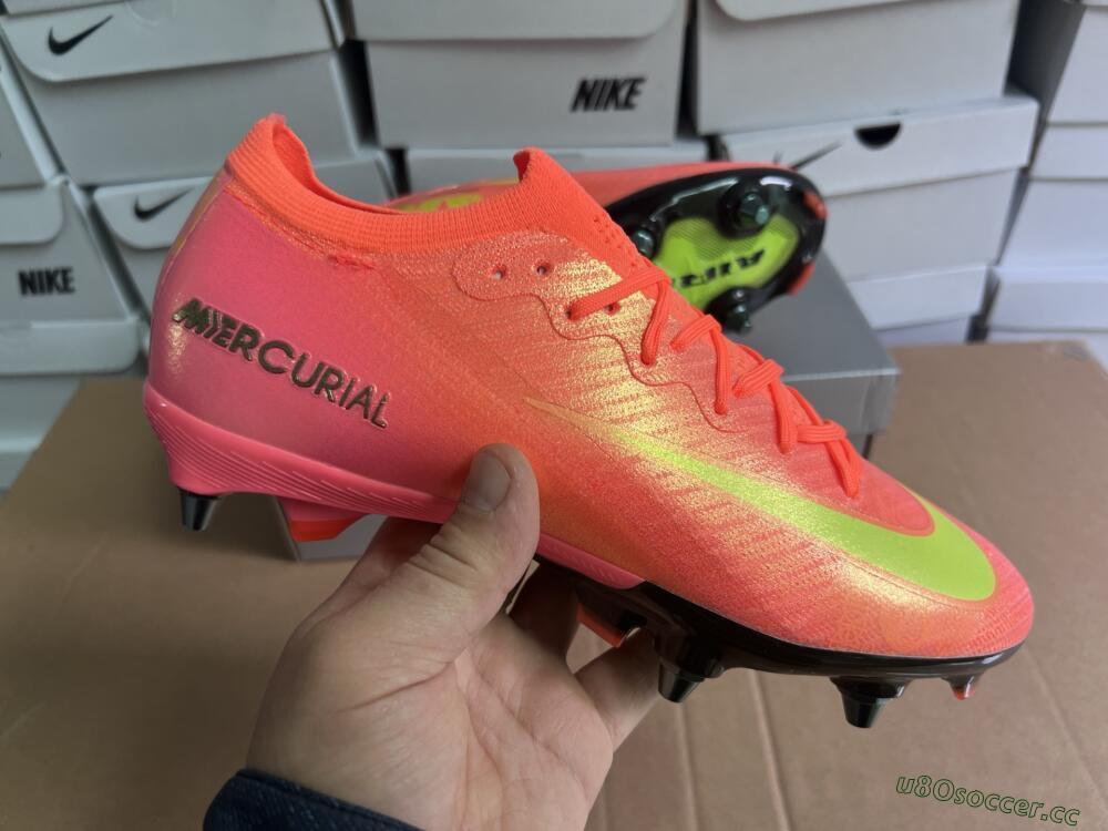 Men's Nike Air Zoom Mercurial Vapor 16 Elite SG Soft Ground Low-Tops Football Boots - Red/Yellow/Black