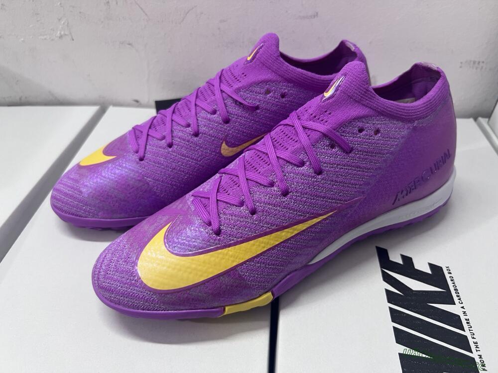 Unisex Nike Air Zoom Mercurial Vapor 16 Elite TF Artificial Turf Low-Tops Football Shoes - Purple/Yellow/White