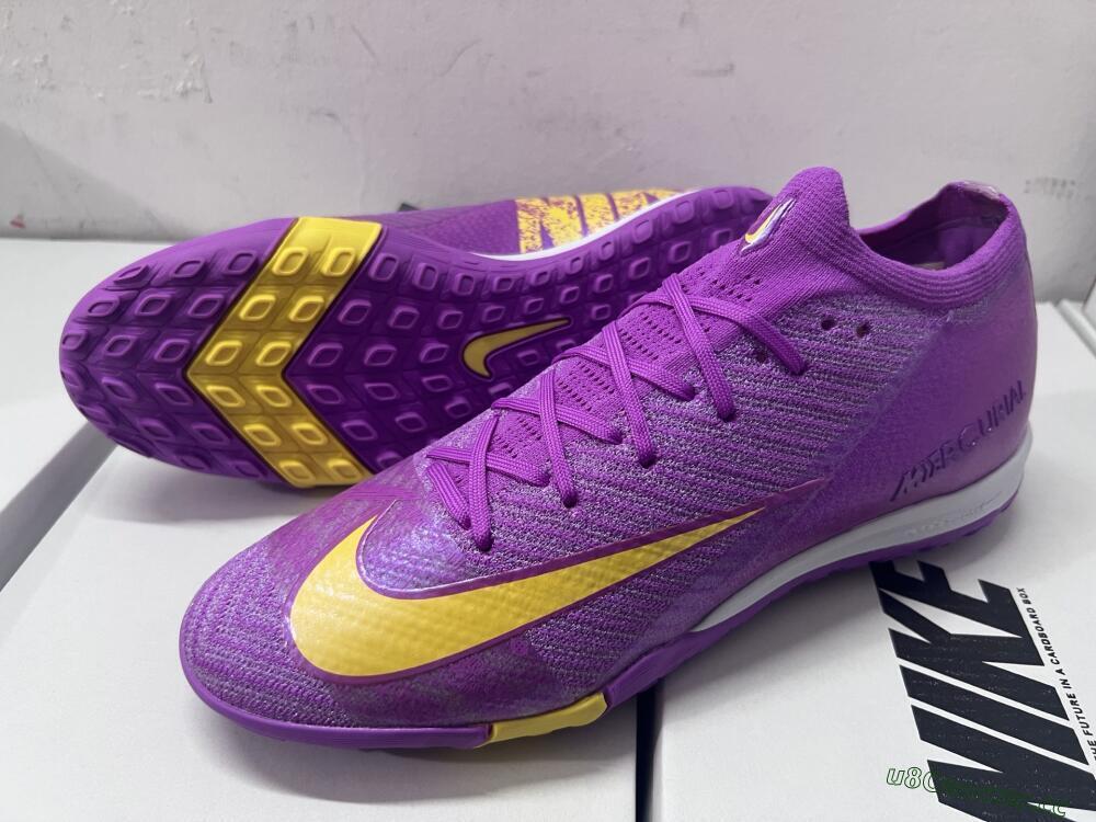 Unisex Nike Air Zoom Mercurial Vapor 16 Elite TF Artificial Turf Low-Tops Football Shoes - Purple/Yellow/White