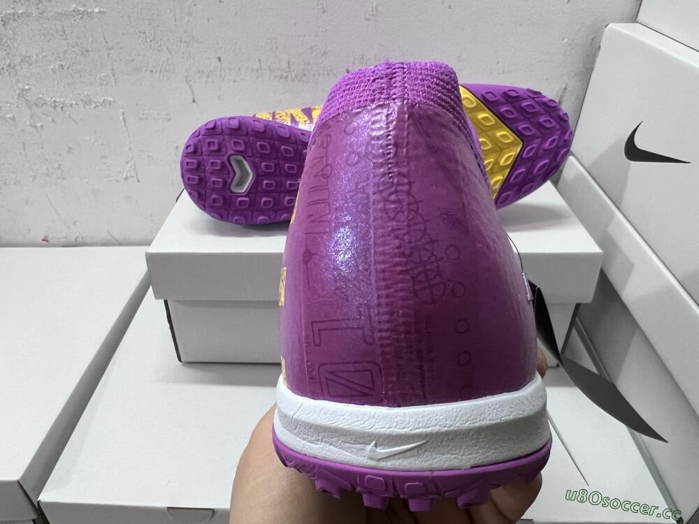 Unisex Nike Air Zoom Mercurial Vapor 16 Elite TF Artificial Turf Low-Tops Football Shoes - Purple/Yellow/White