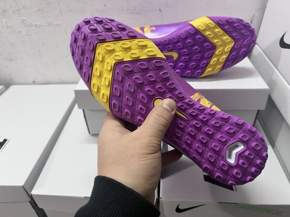 Unisex Nike Air Zoom Mercurial Vapor 16 Elite TF Artificial Turf Low-Tops Football Shoes - Purple/Yellow/White