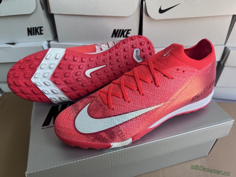 Unisex Nike Air Zoom Mercurial Vapor 16 Elite TF Artificial Turf Low-Tops Football Shoes - Red/White