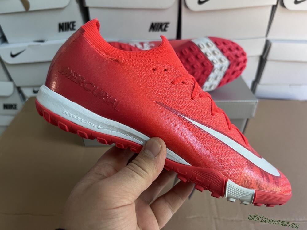 Unisex Nike Air Zoom Mercurial Vapor 16 Elite TF Artificial Turf Low-Tops Football Shoes - Red/White