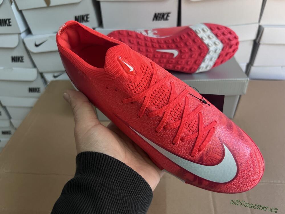 Unisex Nike Air Zoom Mercurial Vapor 16 Elite TF Artificial Turf Low-Tops Football Shoes - Red/White