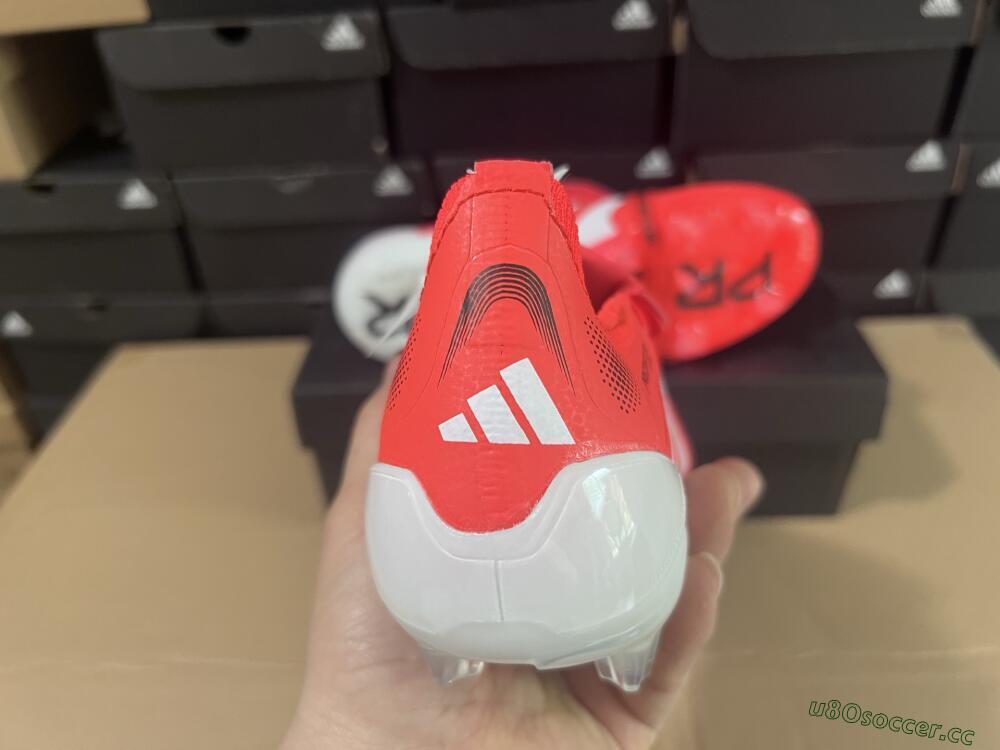 Unisex Adidas Predator Elite Foldover Tongue 2025 Pure Victory FG Firm Ground Low-Tops Football Boots - Lucid Red/White/Black