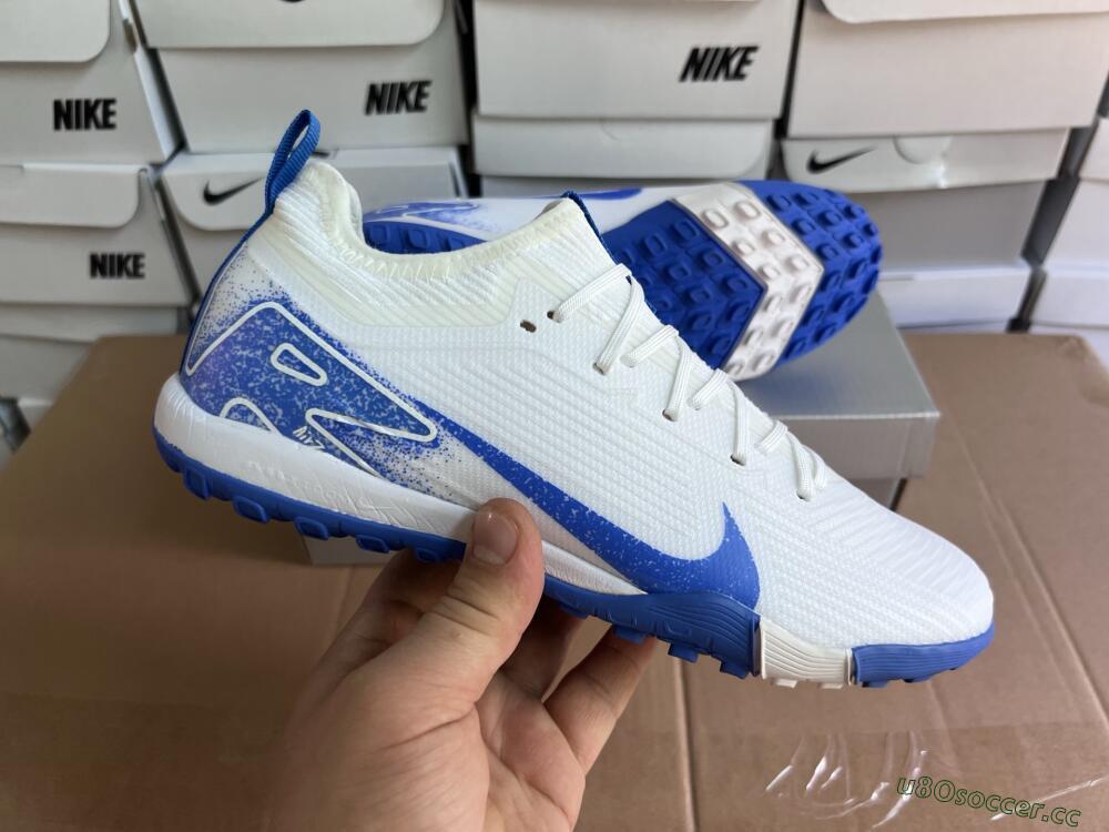 Unisex Nike Air Zoom Mercurial Vapor 16 Pro TF Artificial Turf Low-Tops Football Shoes - White/Blue