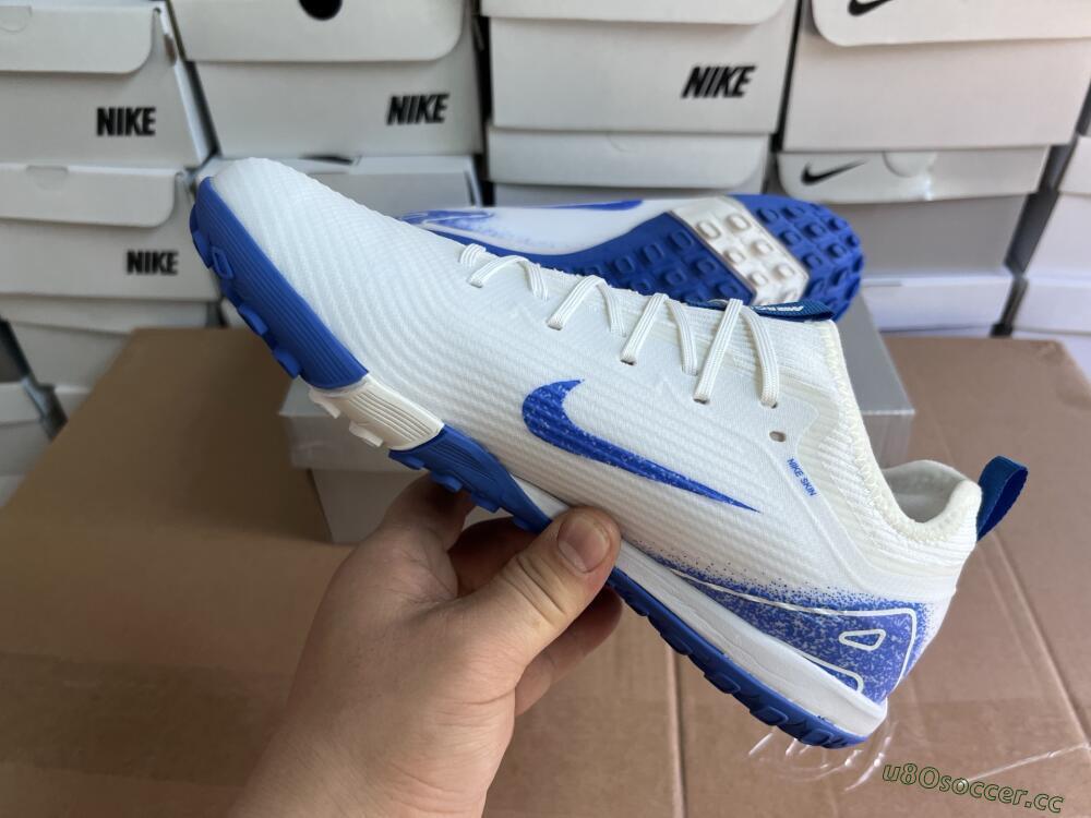 Unisex Nike Air Zoom Mercurial Vapor 16 Pro TF Artificial Turf Low-Tops Football Shoes - White/Blue