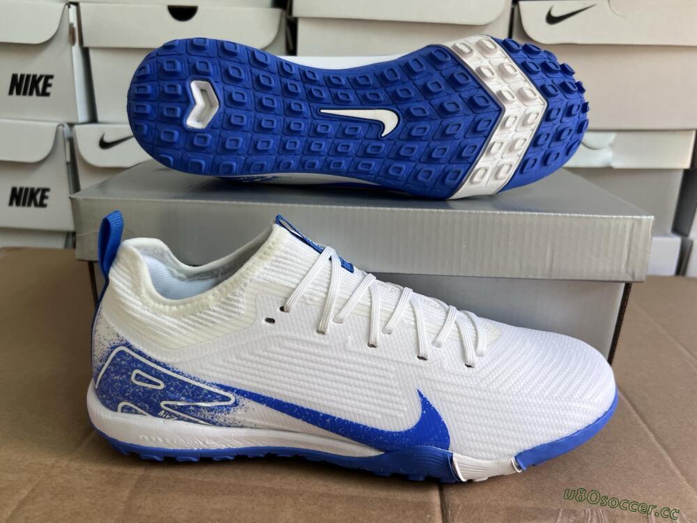 Unisex Nike Air Zoom Mercurial Vapor 16 Pro TF Artificial Turf Low-Tops Football Shoes - White/Blue
