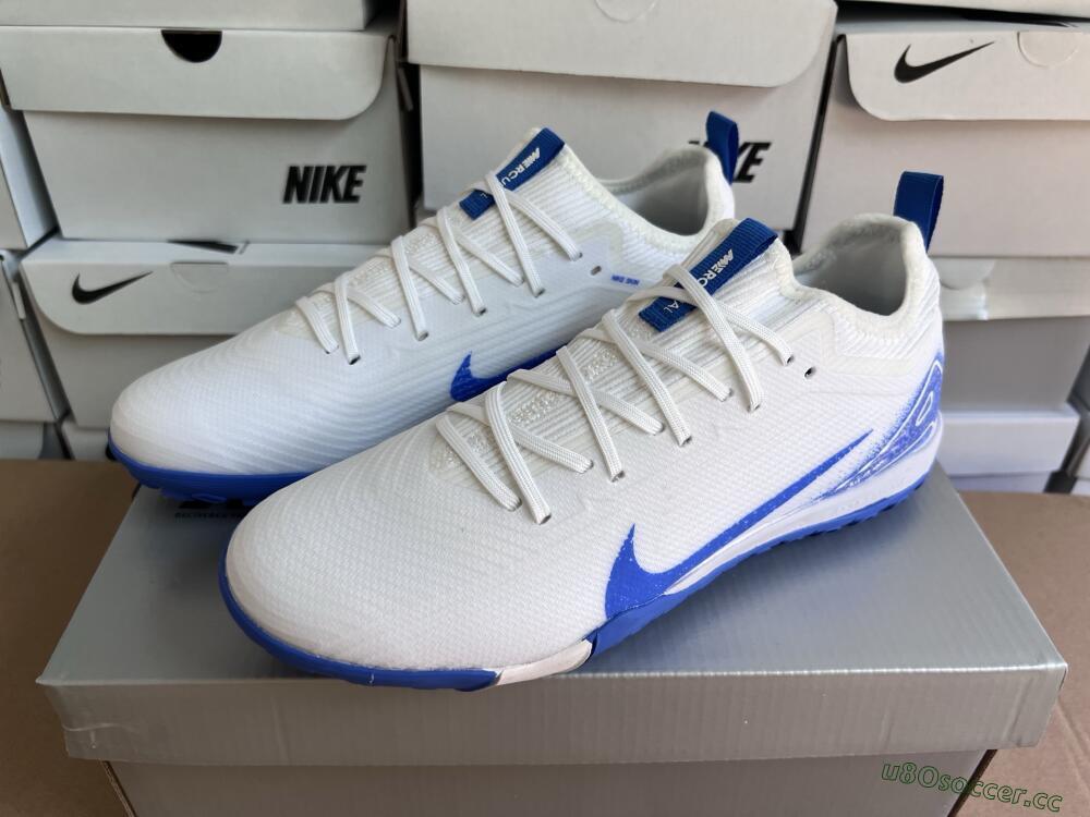 Unisex Nike Air Zoom Mercurial Vapor 16 Pro TF Artificial Turf Low-Tops Football Shoes - White/Blue