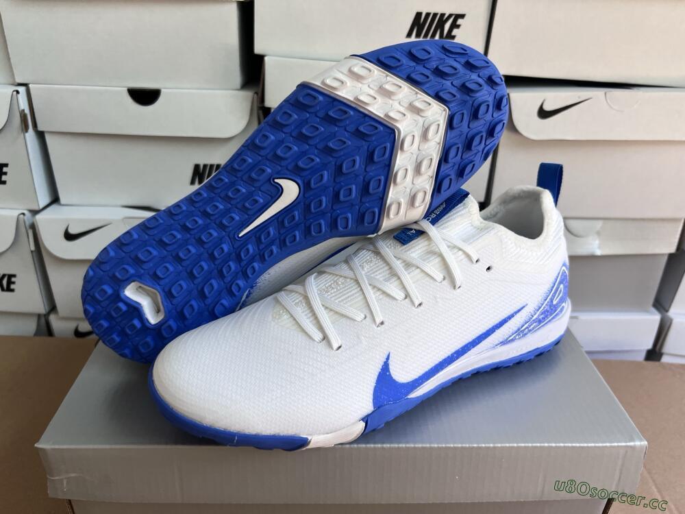 Unisex Nike Air Zoom Mercurial Vapor 16 Pro TF Artificial Turf Low-Tops Football Shoes - White/Blue