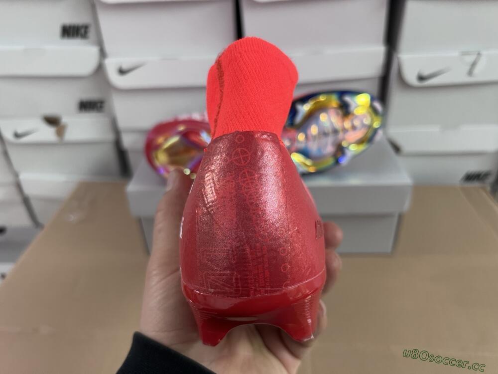 Unisex Nike Air Zoom Mercurial Superfly 10 Elite FG Firm Ground High-Tops Football Boots - Red/White
