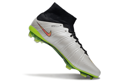 Men's Nike Mercurial Superfly 4 CR7 FG Firm Ground High-Tops Football Boots - Silver/Pink/Black/Yellow