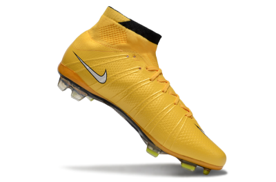 Men's Nike Mercurial Superfly 4 CR7 FG Firm Ground High-Tops Football Boots - Yellow/White/Black