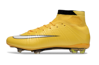 Men's Nike Mercurial Superfly 4 CR7 FG Firm Ground High-Tops Football Boots - Yellow/White/Black