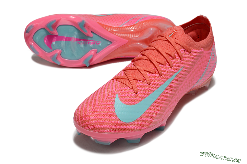 Unisex Nike Air Zoom Mercurial Vapor 16 Elite FG Firm Ground Low-Tops Football Boots - Pink/Jade 3