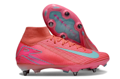 Men's Nike Air Zoom Mercurial Superfly 10 Elite SG Soft Ground High-Tops Football Boots - Pink/Jade