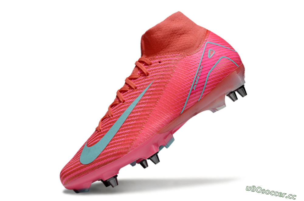 Men's Nike Air Zoom Mercurial Superfly 10 Elite SG Soft Ground High-Tops Football Boots - Pink/Jade 5