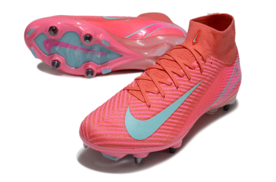 Men's Nike Air Zoom Mercurial Superfly 10 Elite SG Soft Ground High-Tops Football Boots - Pink/Jade