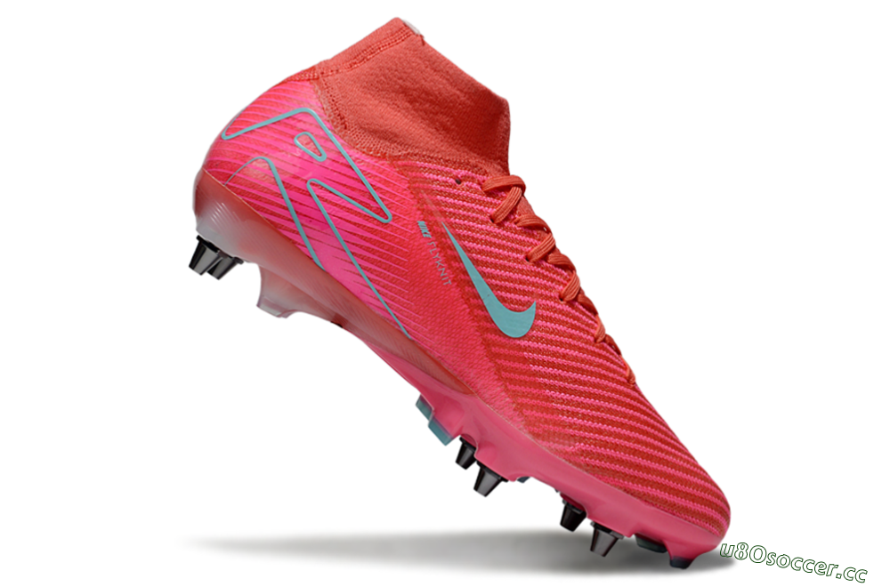 Men's Nike Air Zoom Mercurial Superfly 10 Elite SG Soft Ground High-Tops Football Boots - Pink/Jade 4