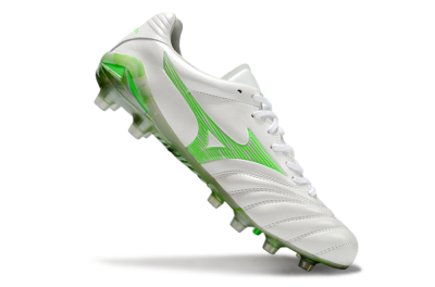 Men's Mizuno Morelia Neo 4 Bate FG Firm Ground Low-Tops Football Boots - White/Yellow