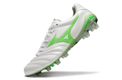 Men's Mizuno Morelia Neo 4 Bate FG Firm Ground Low-Tops Football Boots - White/Yellow