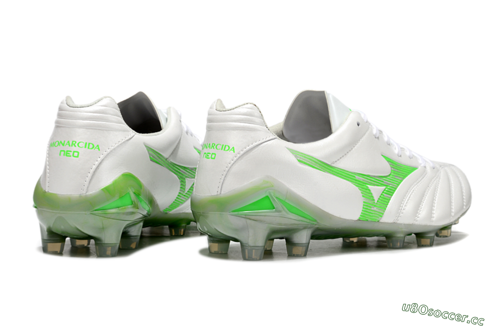 Men's Mizuno Morelia Neo 4 Bate FG Firm Ground Low-Tops Football Boots - White/Yellow 6