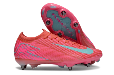 Men's Nike Air Zoom Mercurial Vapor 16 Elite SG Soft Ground Low-Tops Football Boots - Red/Jade/Pink